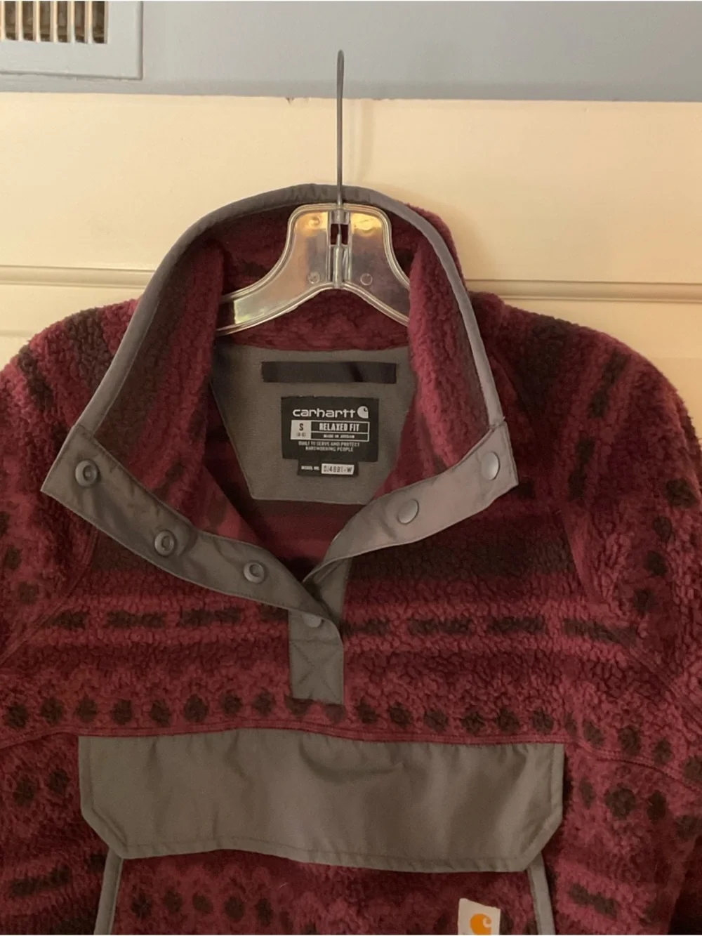 Carhartt WOMEN'S FLEECE PULLOVER RELAXED FIT Size S Gorpcore Outdoor Hiking